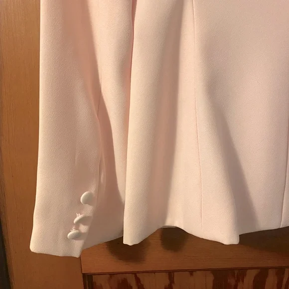Women's Light Pink Beads Sequence Suit Jacket - Picture 4 of 5
